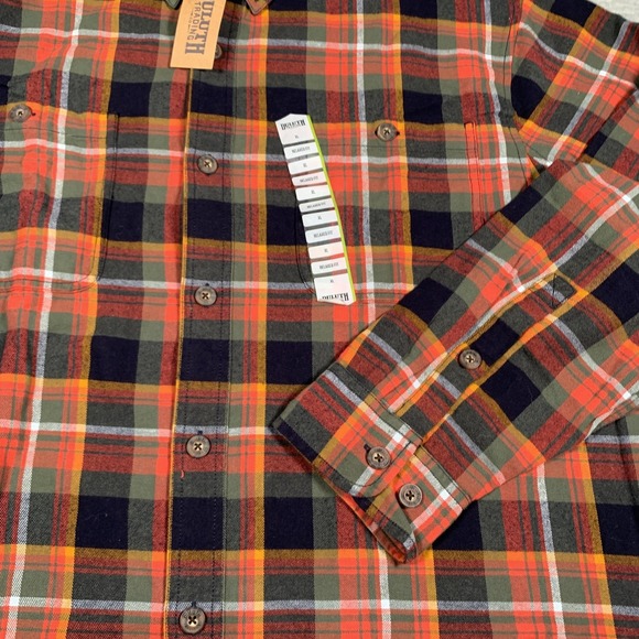 Duluth Trading Flannel Shirt Mens XL Plaid Relaxed Fit NWT Button Down Long - Picture 4 of 11